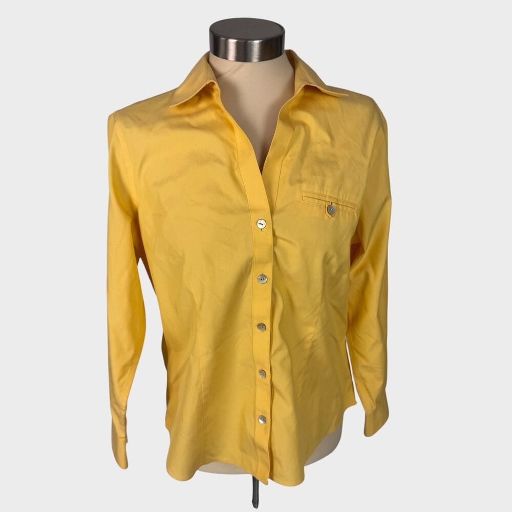 Gold Label Investments Petites 12P Non-Iron Cotton Button Front Shirt